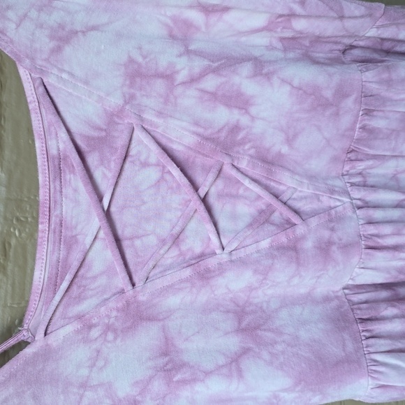 American Eagle Purple Tie-Dye Peplum Soft and Sexy Tank M - Picture 2 of 5